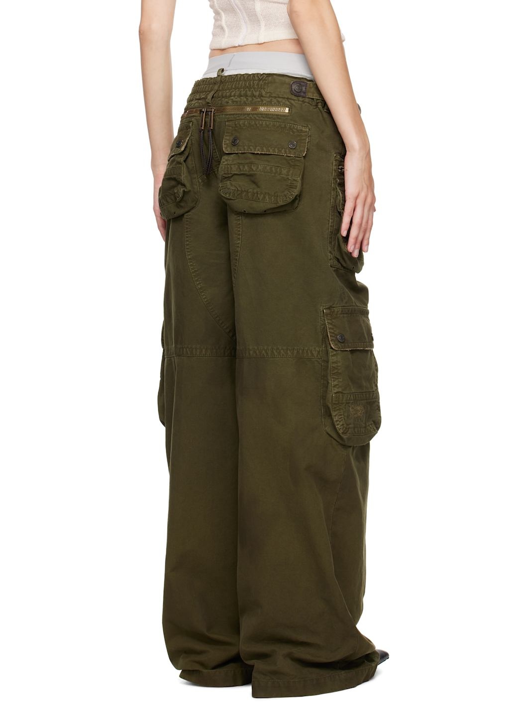 Khaki Lost Pocket Cargo Pants - 3