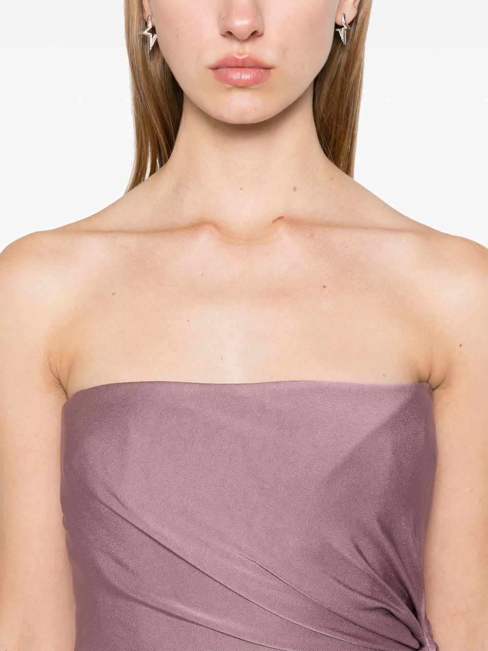 twist-detail satin gown - 5