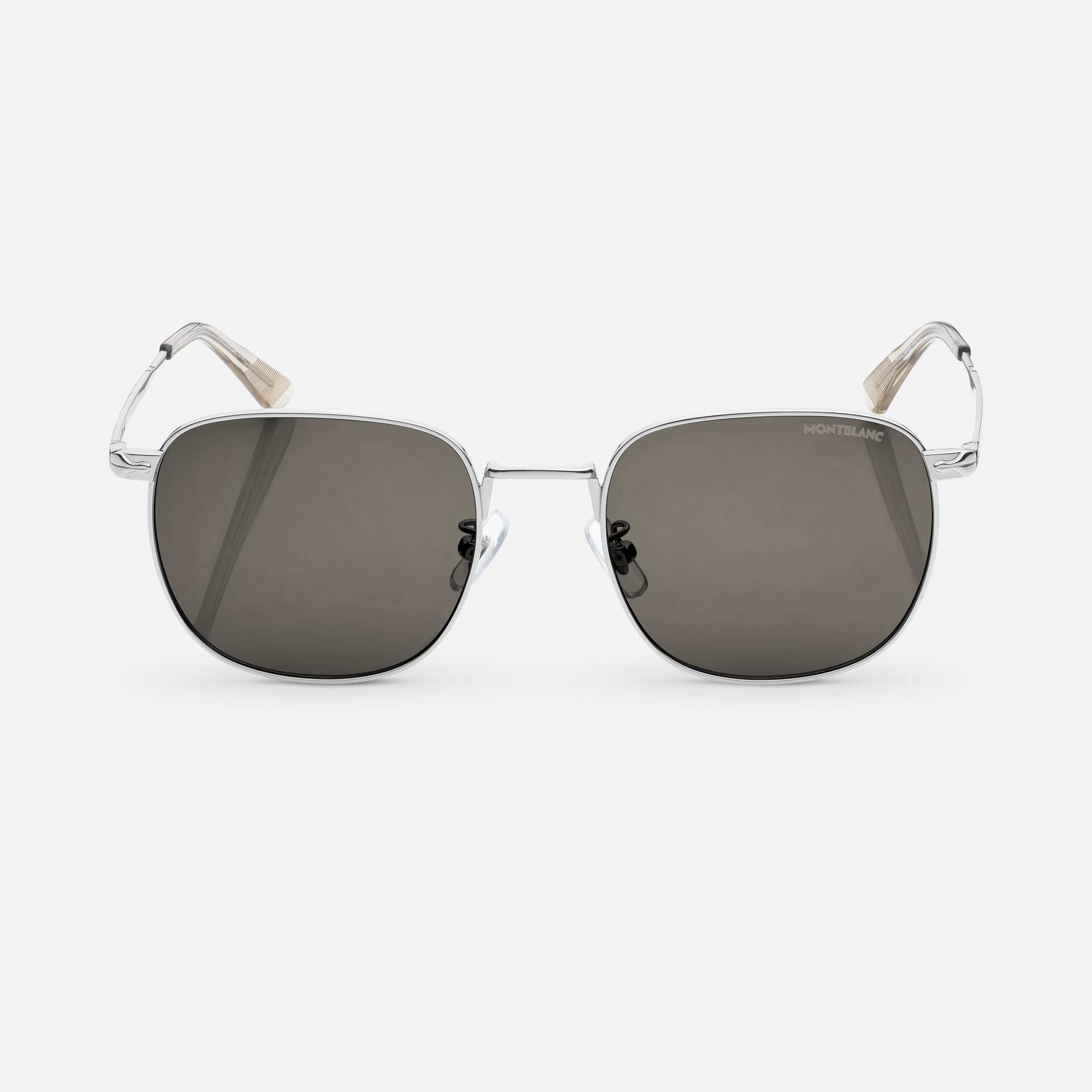 Squared Sunglasses with Silver Colored Metal Frame - 1