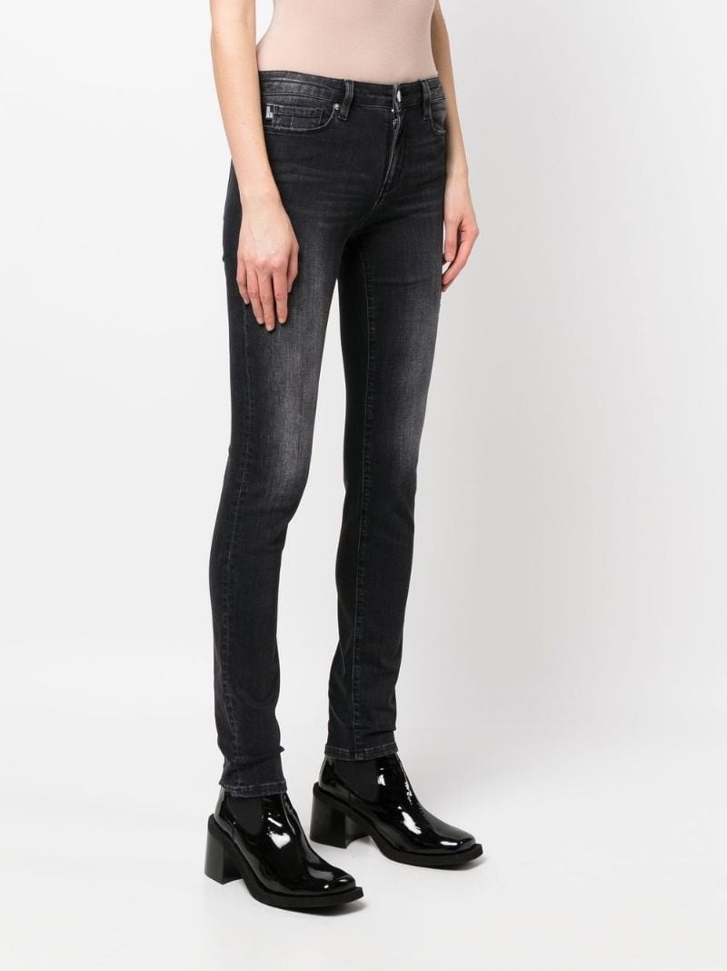 logo-print skinny-cut jeans - 3