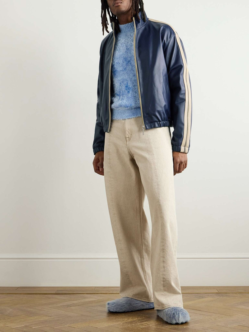 Marni Striped Leather Jacket outlook