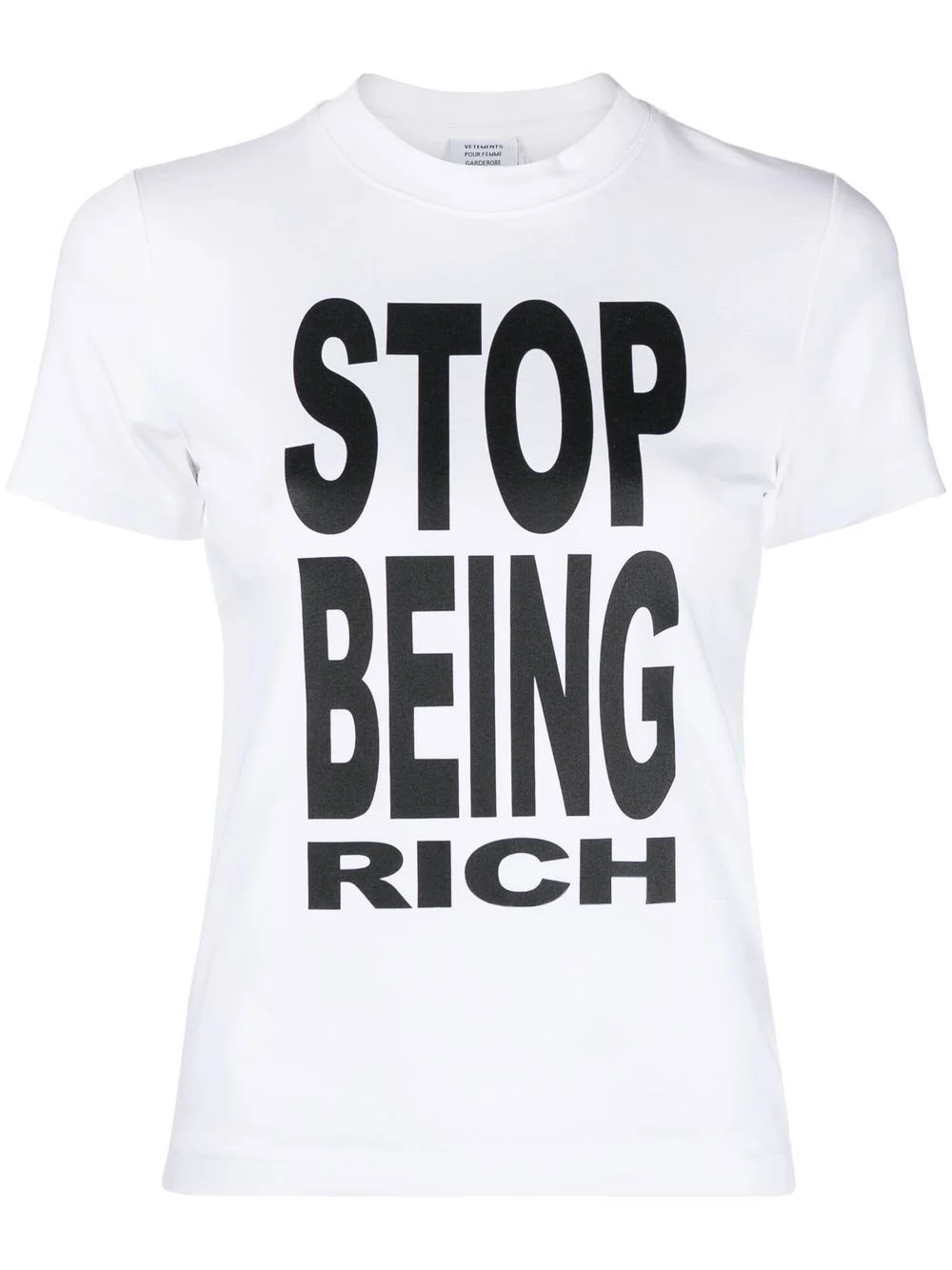 slogan print T-shirt - 1