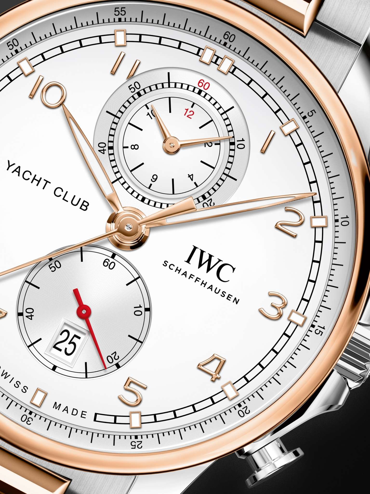 Portugieser Yacht Club Automatic Chronograph 44.6mm 18-Karat Red Gold and Stainless Steel Watch, Ref - 2