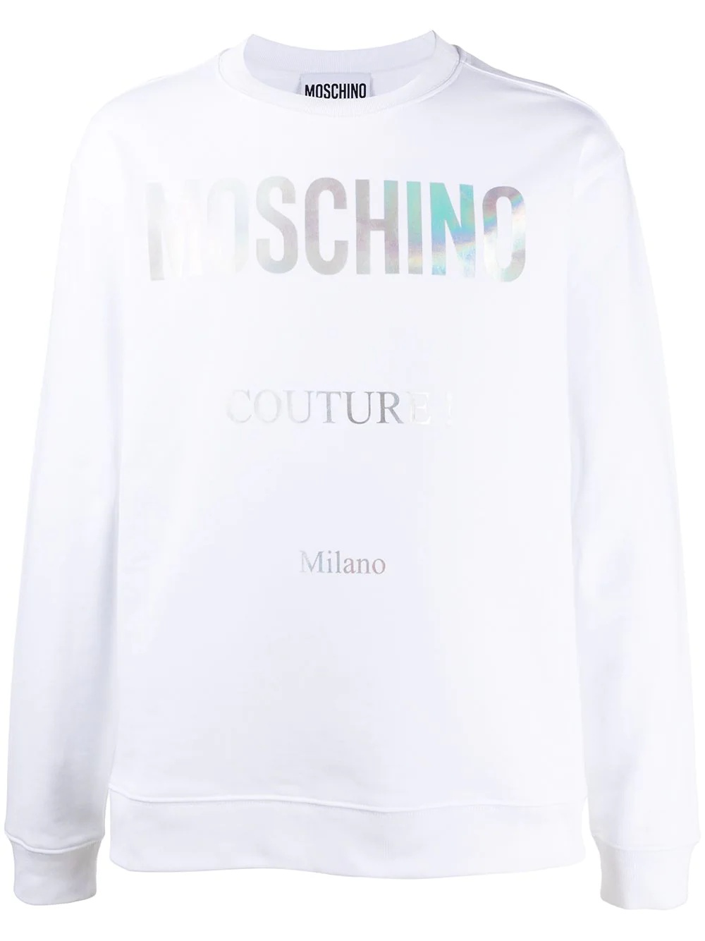 metallic logo sweatshirt - 1