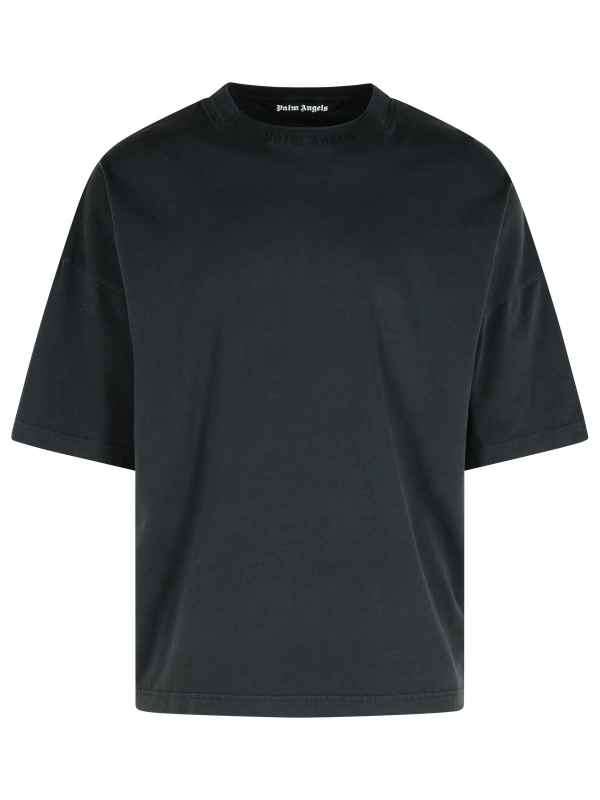 Palm Angels Black Cotton T-Shirt Men - 1