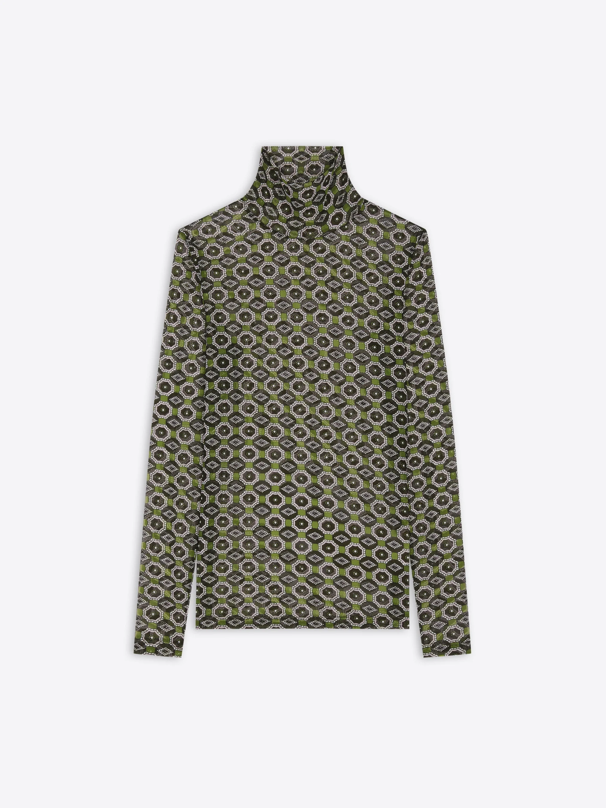 EMBELLISHED TURTLENECK TEE - 1