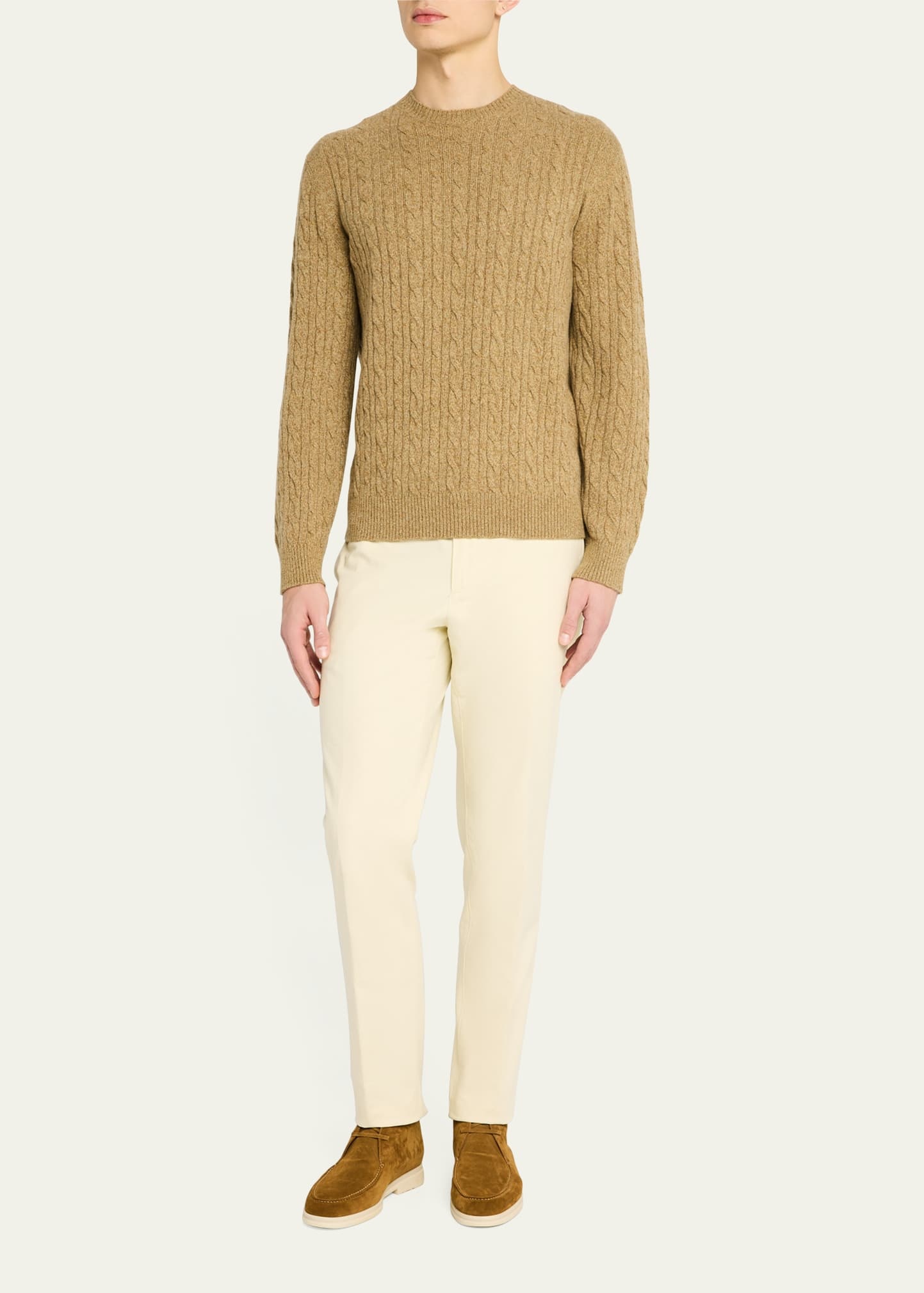 Men's Treccia Baby Cashmere Crewneck Sweater - 2
