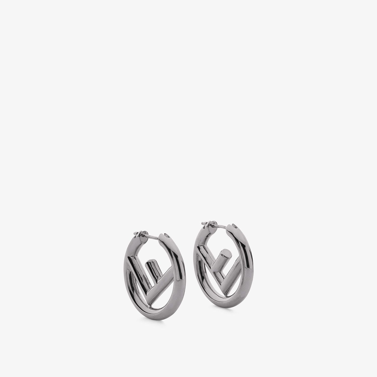 Ruthenium-color earrings - 1