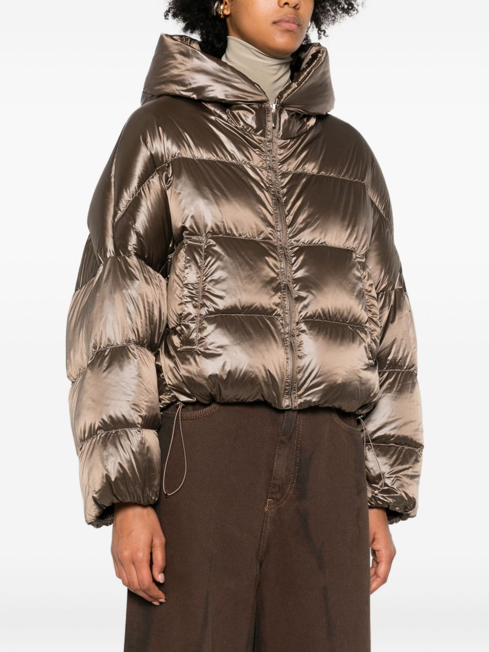 Spaceca quilted hooded jacket - 3