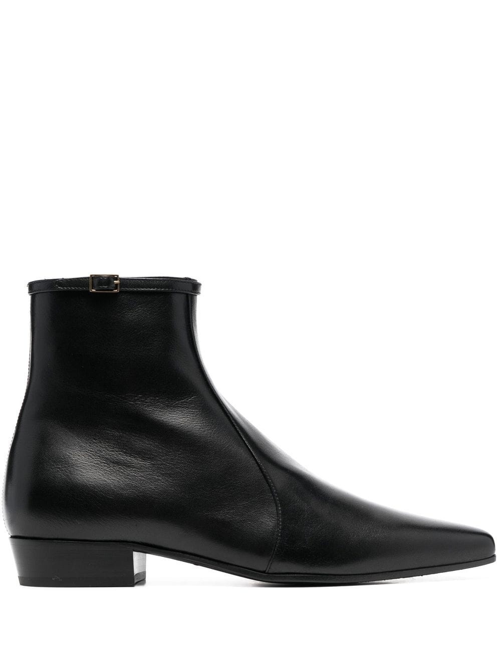 buckle-fastened pointed boots - 1