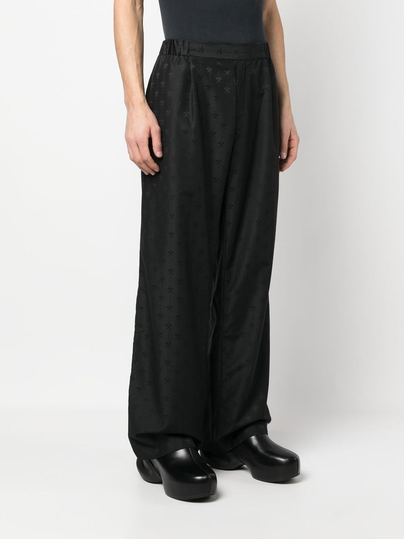 hammer-jacquard straight-leg trousers 3