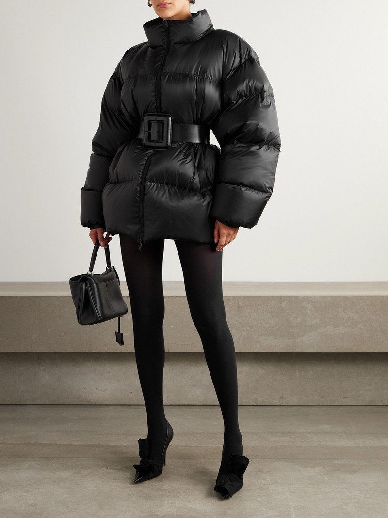 BALENCIAGA Hourglass Belted Quilted Shell Down Jacket outlook