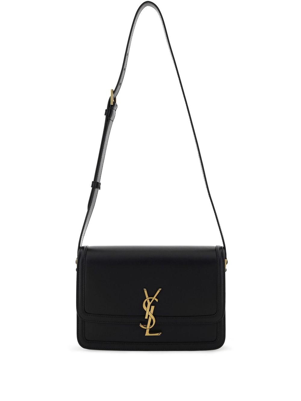 monogram leather shoulder bag - 1