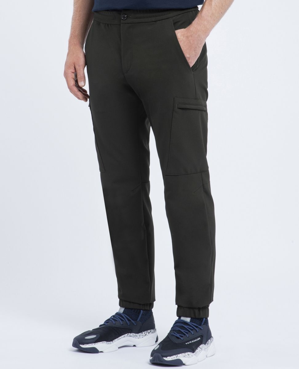 Stretch nylon Cargo Trousers with drawstring - 2