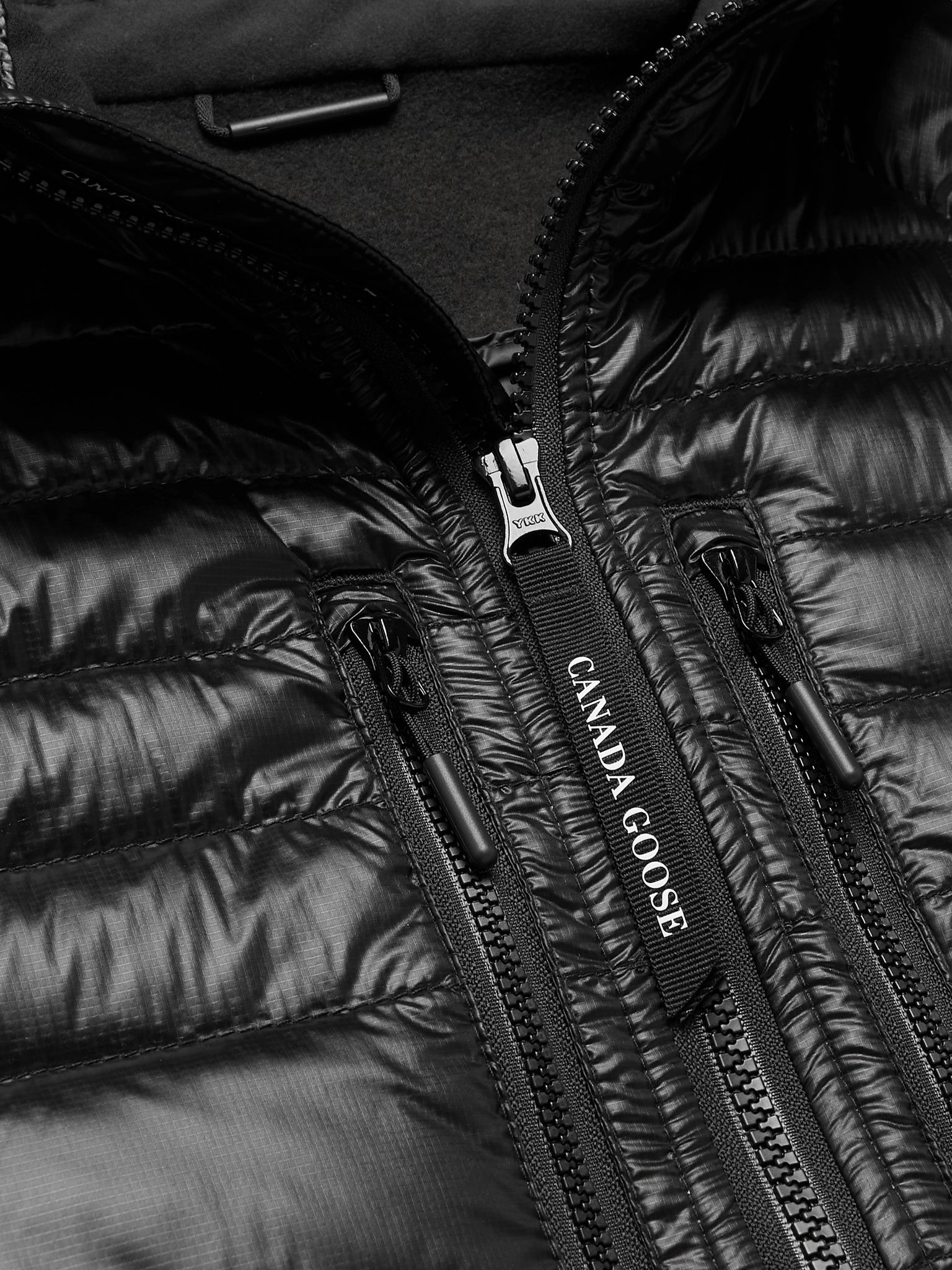 Hybridge Lite Slim-Fit Quilted Shell Hooded Down Jacket Black - 4