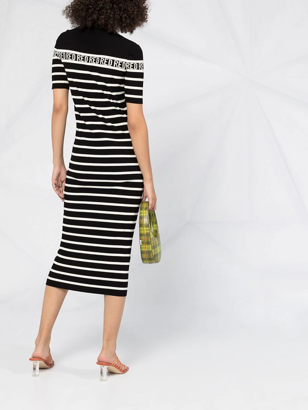 intarsia-knit striped dress - 6