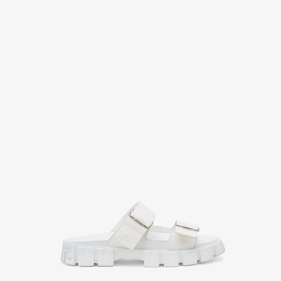 White fabric sandals - 1