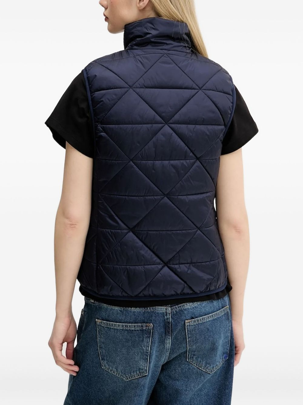 quilted diamond-pattern vest - 2