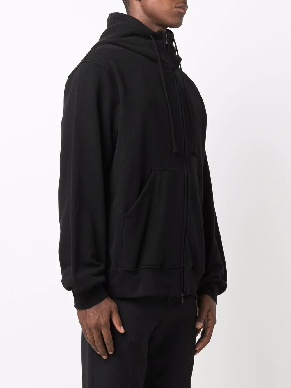 zip-up cotton hoodie - 3