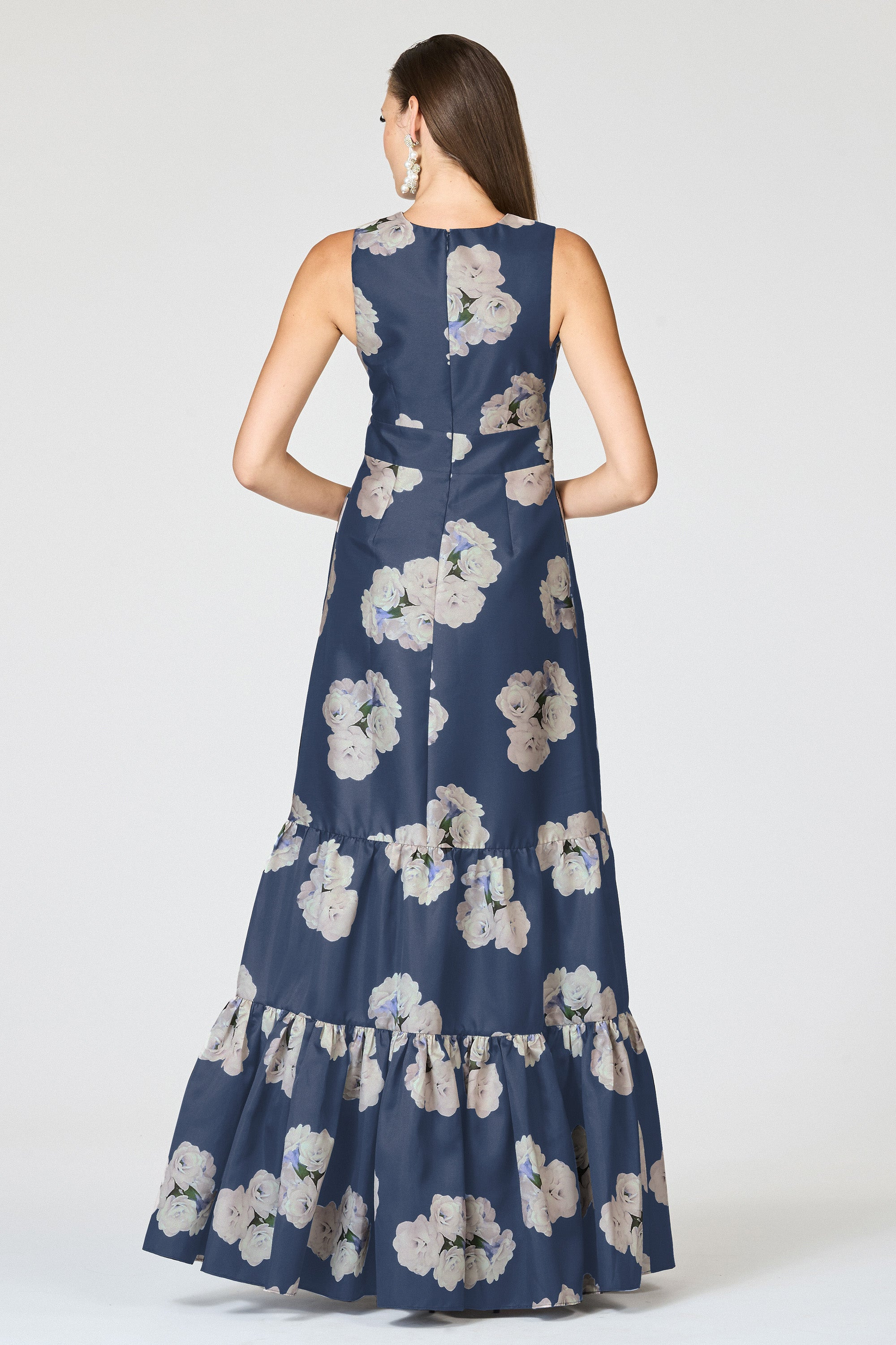 RORI GOWN - STEEL BLUE CORSAGE - 3