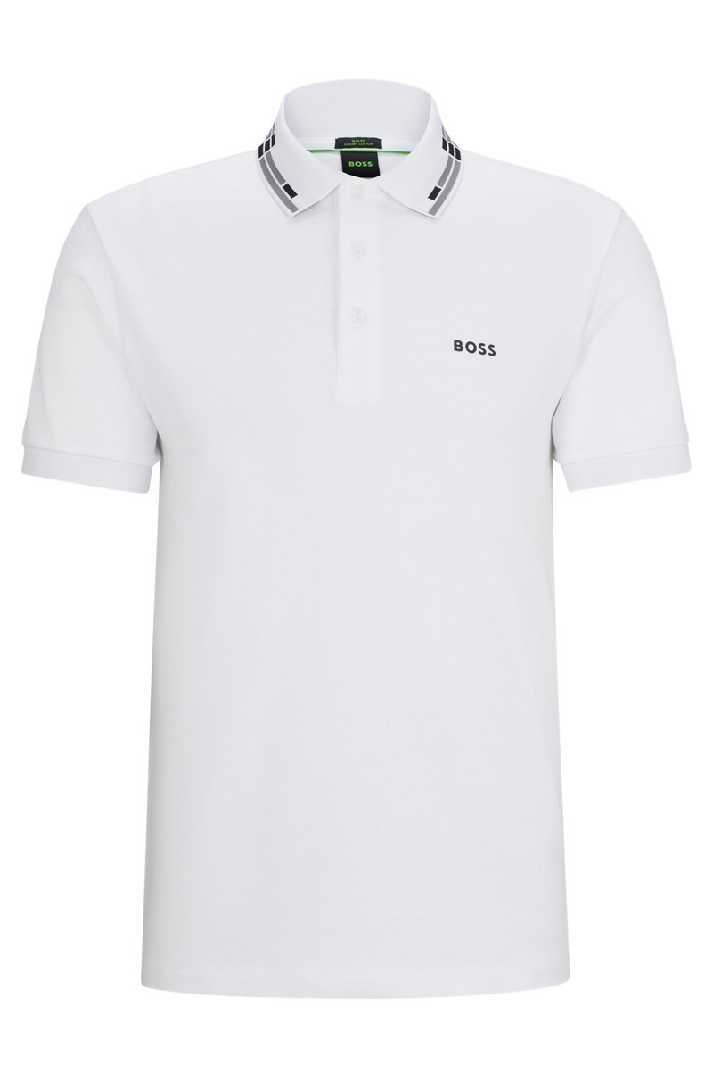 INTERLOCK-COTTON SLIM-FIT POLO SHIRT WITH COLLAR GRAPHICS 1