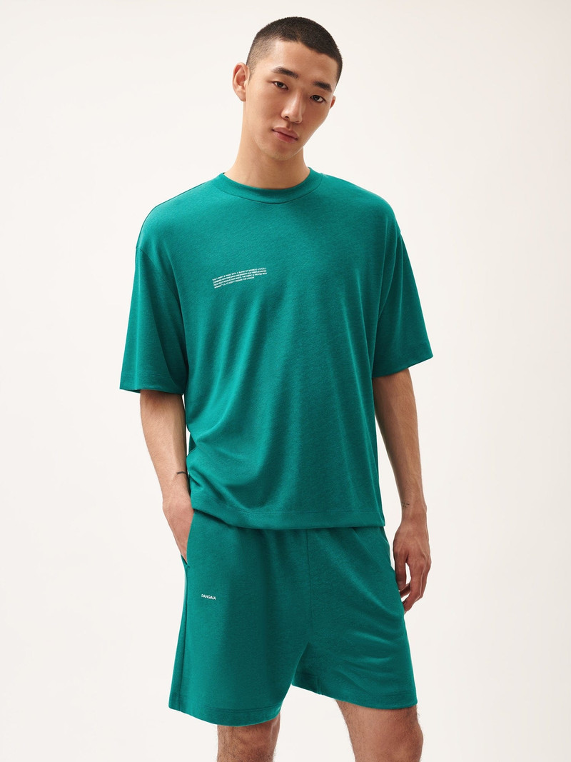 PANGAIA Mens DNA Frutfiber T-Shirt - Scarab Teal outlook
