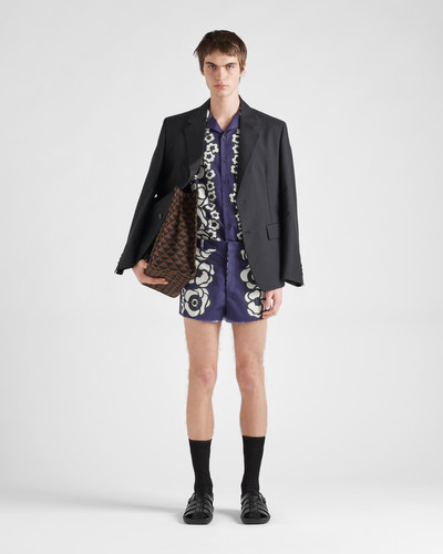 Prada Printed poplin shorts outlook