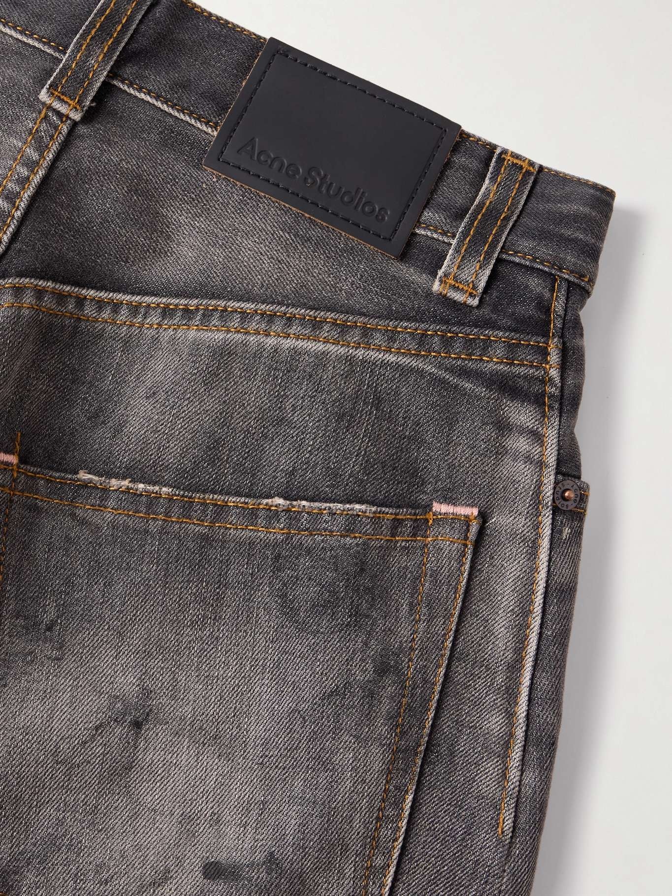 Acne Studios 2023 distressed mid-rise wide-leg jeans