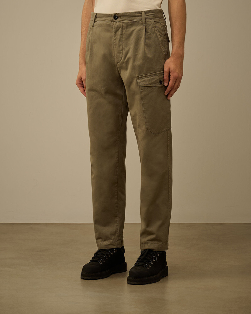 Cotton Gabardine Loose Cargo Pants 3