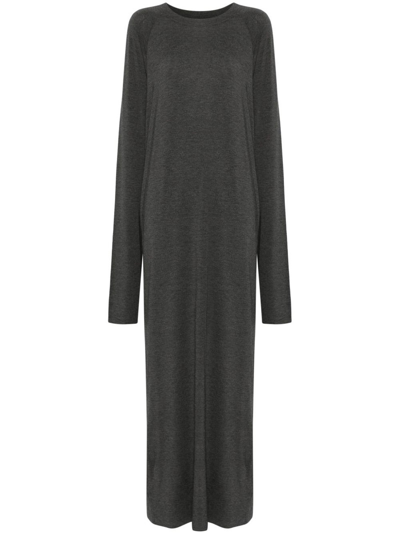 raglan-sleeve side-slit dress 1