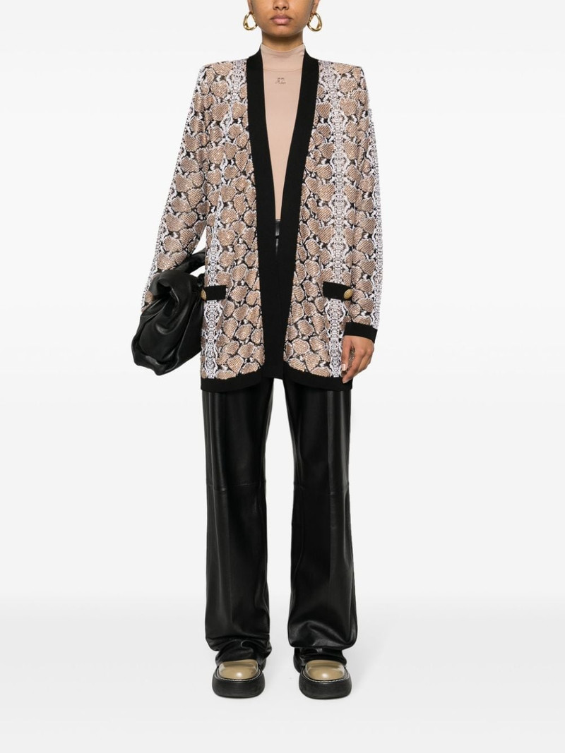 Balmain python-pattern cardigan outlook