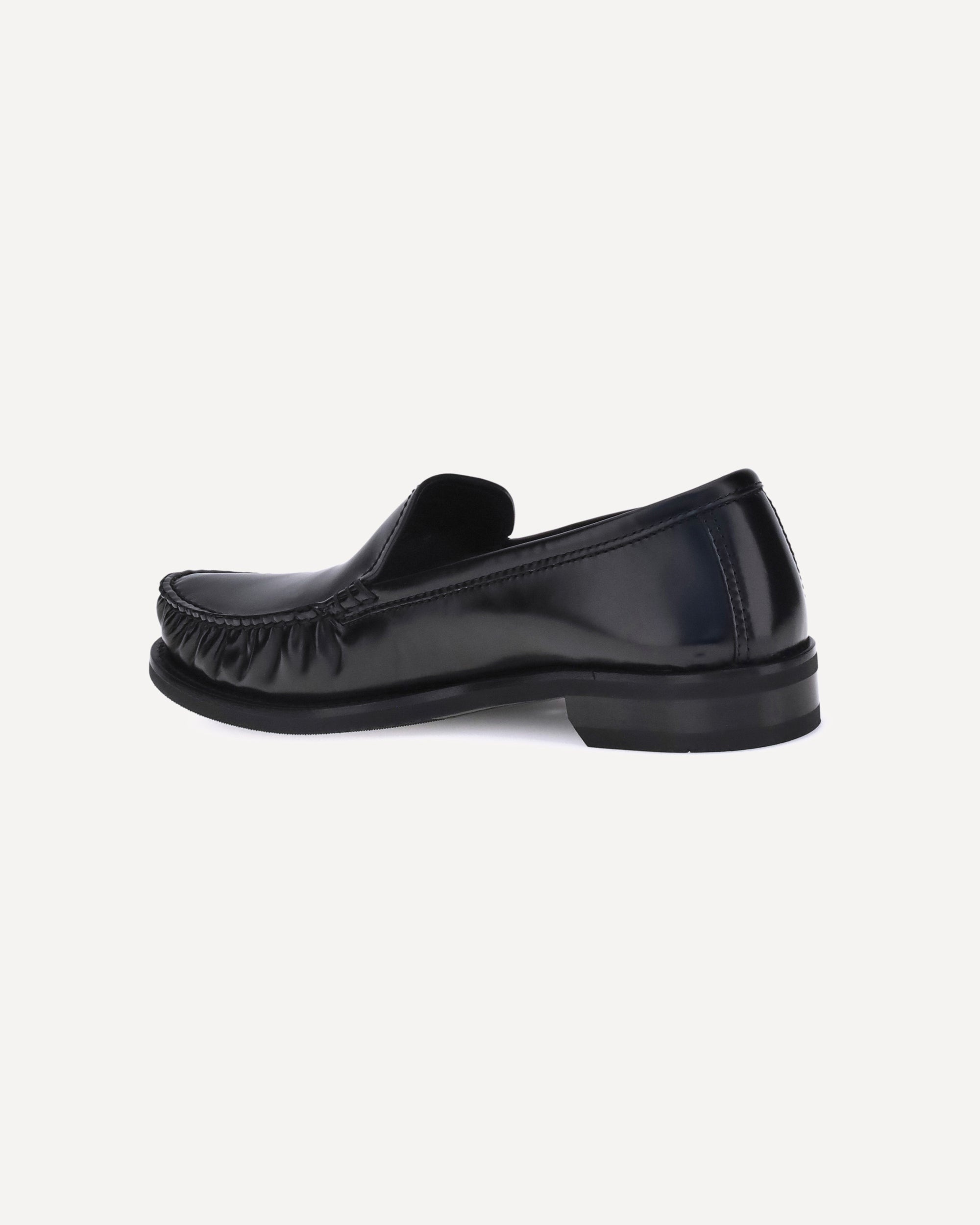 Brushed Leather Loafers - 3