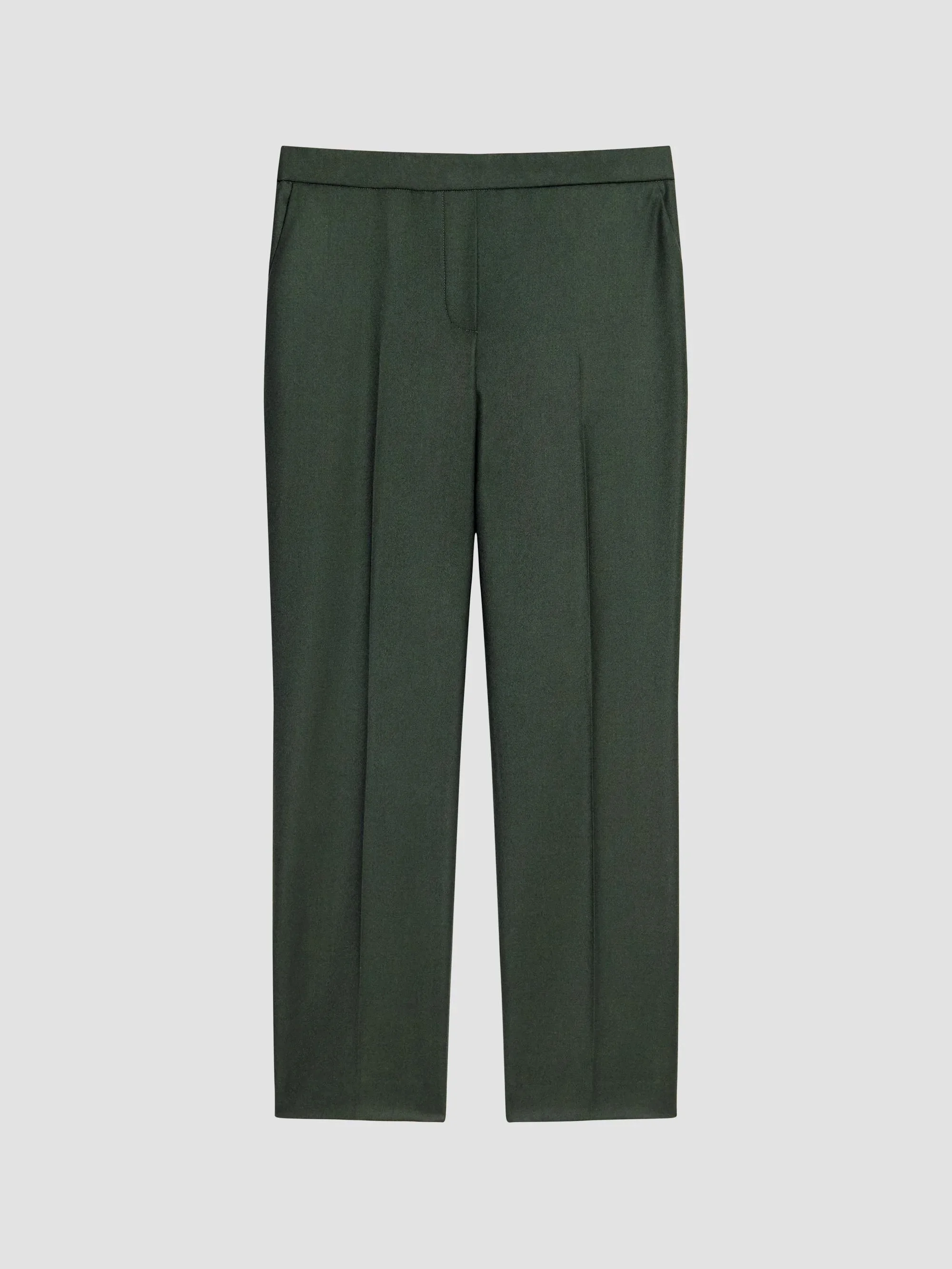Women's Treeca Wool Crop Trousers - Ivy - 1