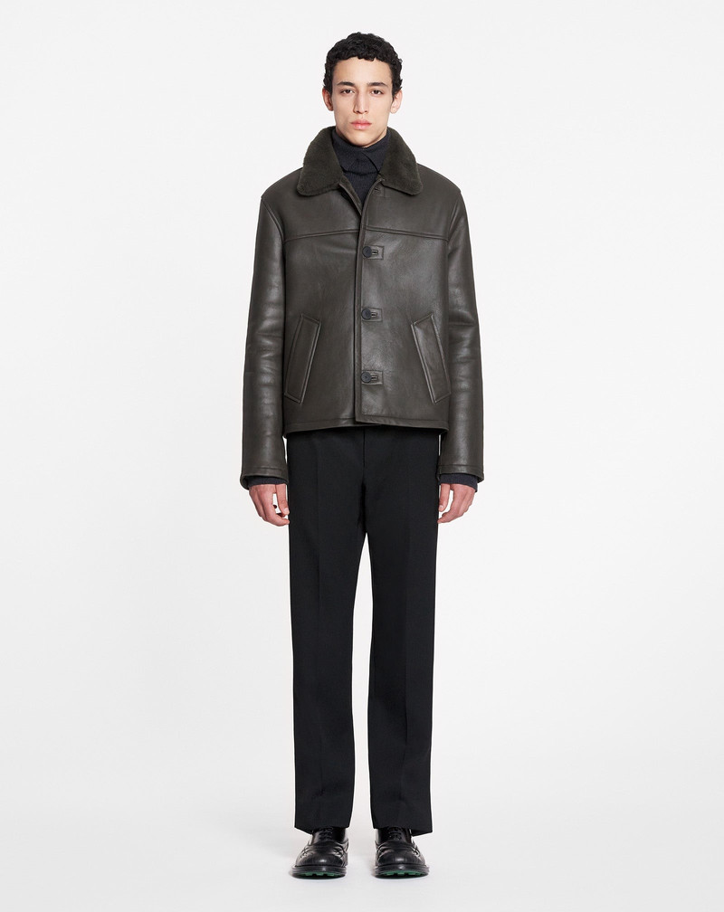 SHEARLING JACKET WITH INTARSIA PRINT 3