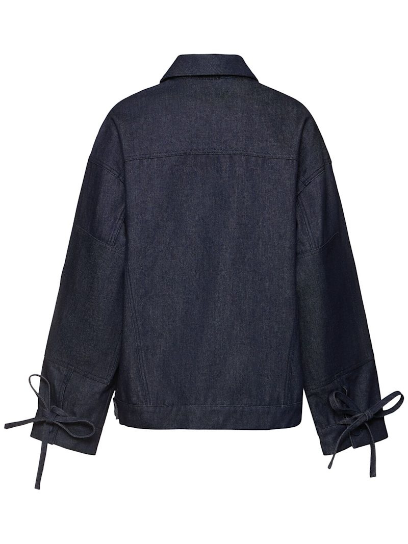 Olga lace-up cotton denim jacket - 5