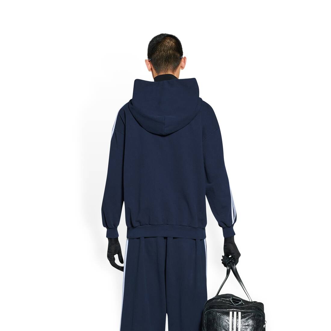 Balenciaga / Adidas Zip-up Hoodie Small Fit in Navy Blue - 6
