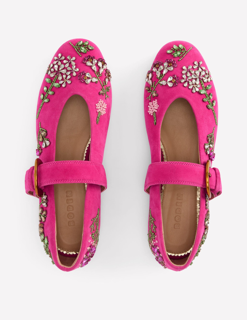 Kylie Flat Buckle Mary Janes-Embellished Pink 5