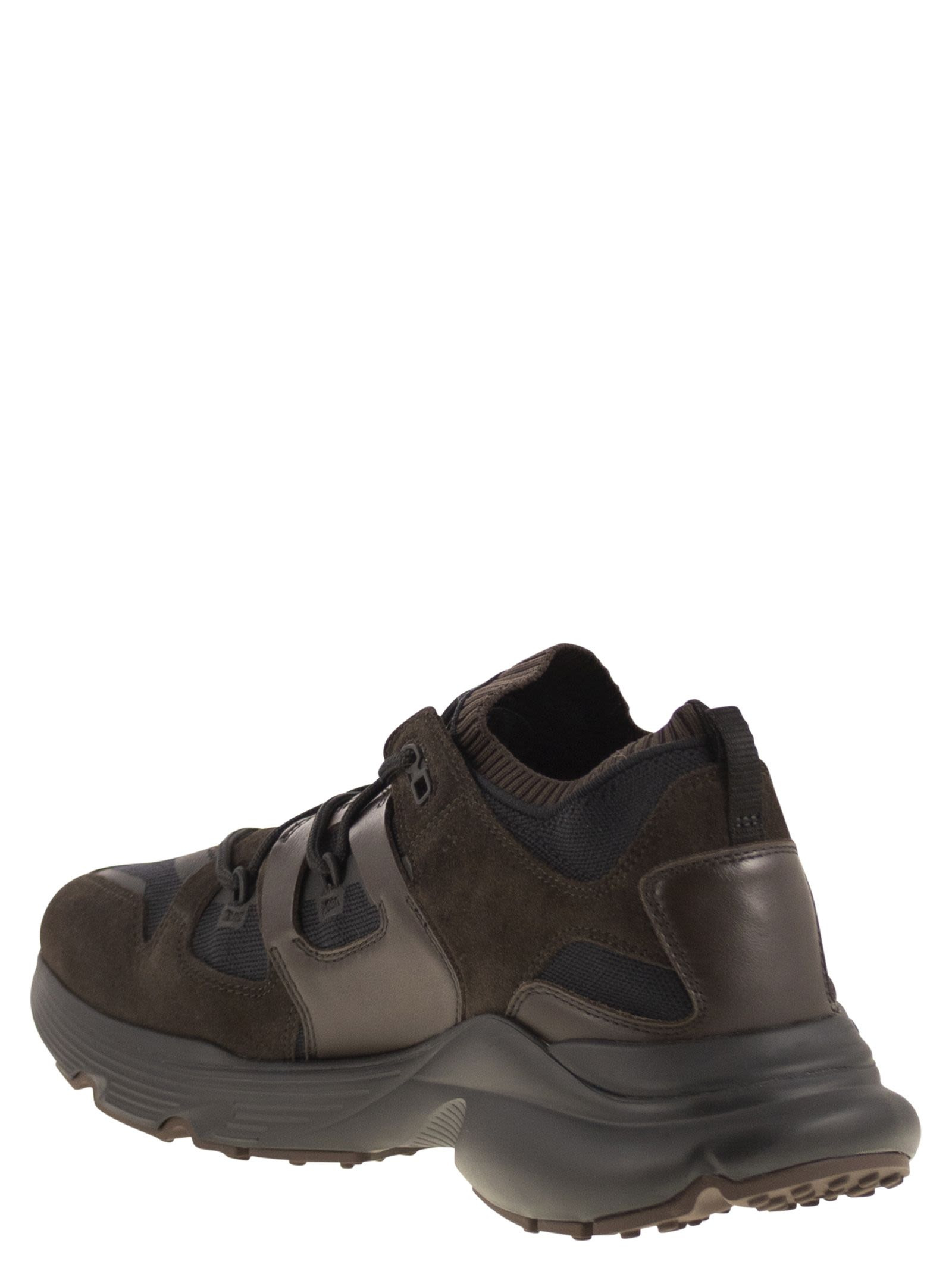 Tod's Men Leather And Technical Fabric Sneakers - 3