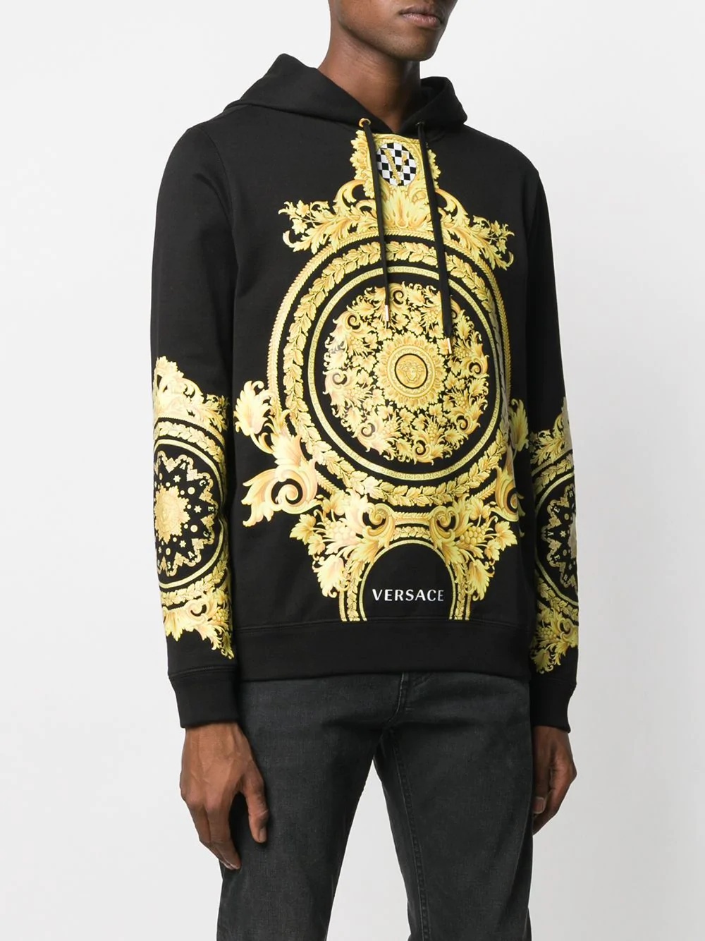 Le Pop Classique baroque-print cotton hoodie - 3