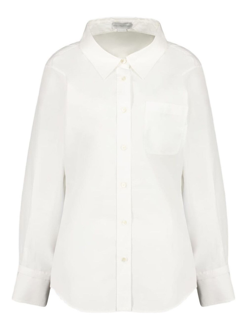 long-sleeve button-up cotton poplin shirt 1