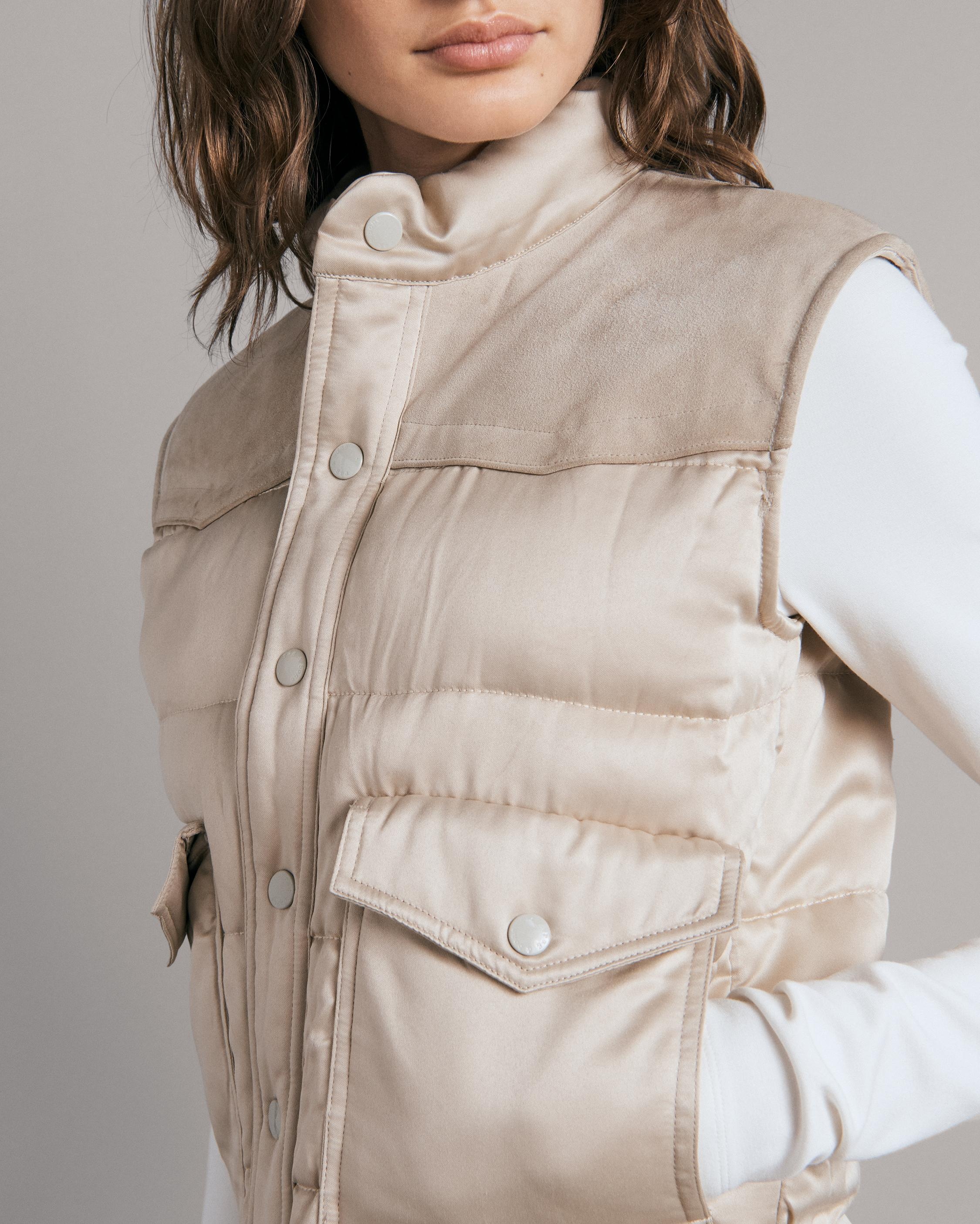 Erica Satin Puffer Vest
Relaxed Fit Vest - 6