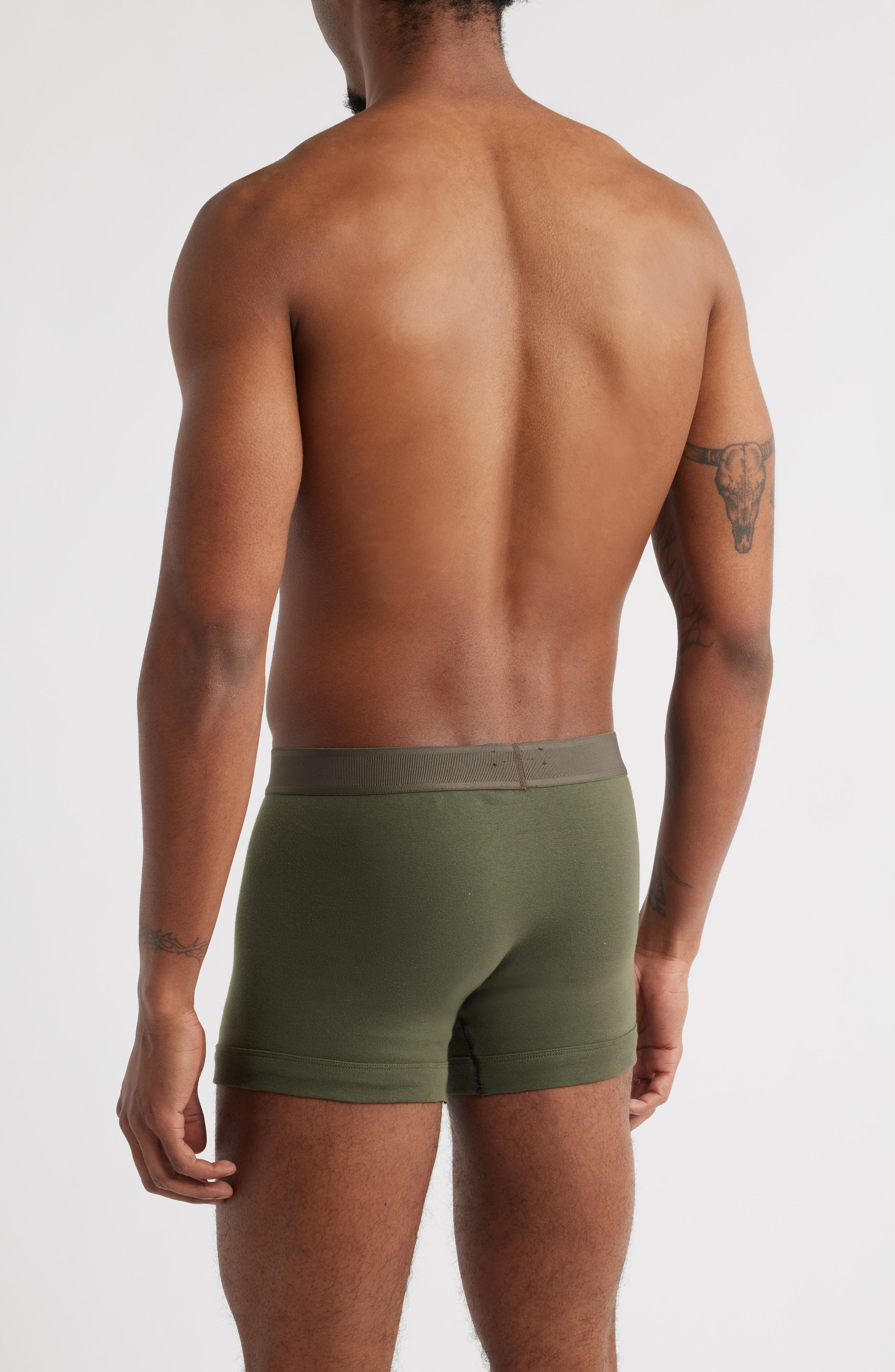 TOM FORD Cotton Stretch Jersey Boxer Briefs in Military Green at Nordstrom - 1