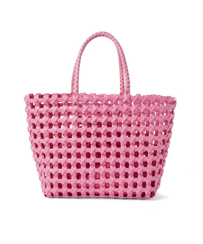 MSGM Faux leather basket net mini bag with accompanying mini pouch outlook