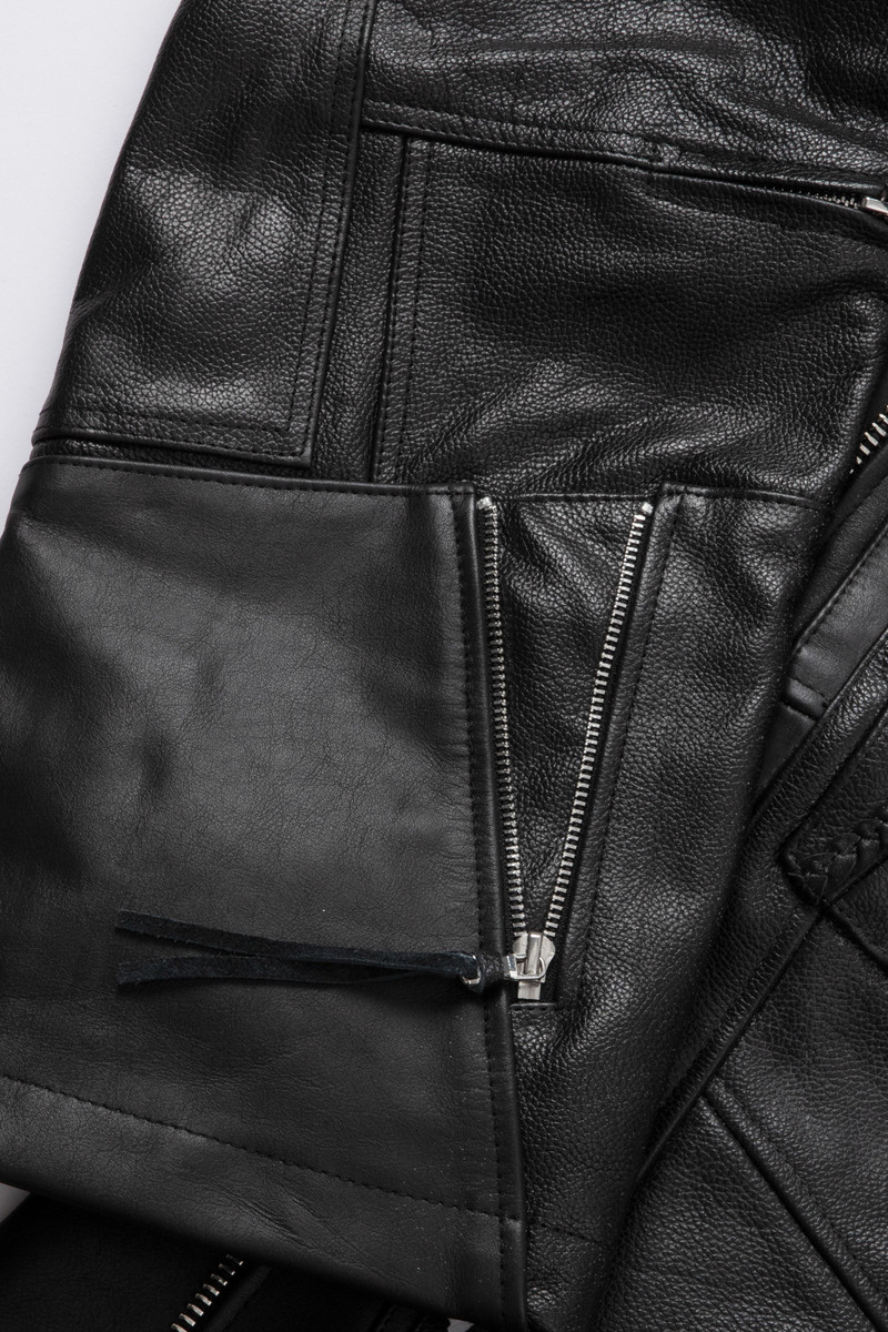 WHO DECIDES WAR FRAGMENTED LEATHER TROUSER outlook