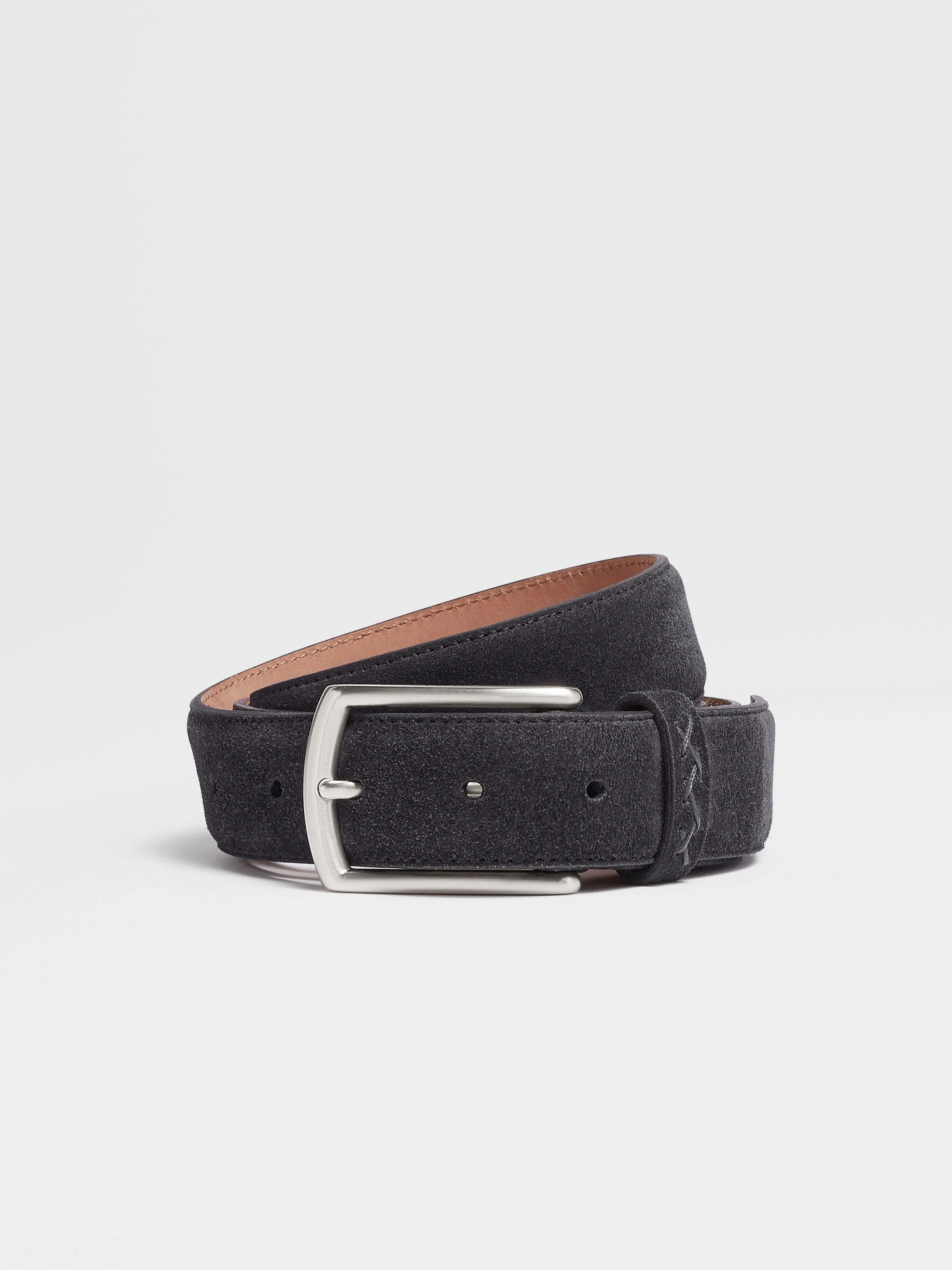 NAVY BLUE SUEDE BELT - 1