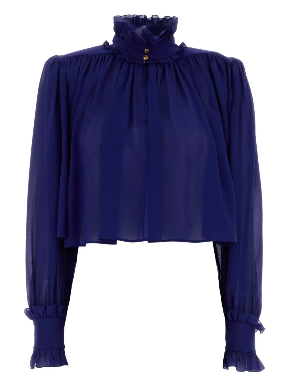 ruffled georgette blouse - 1