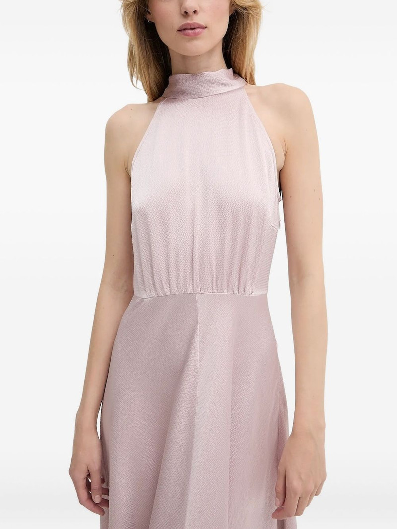 halterneck midi party dress 1