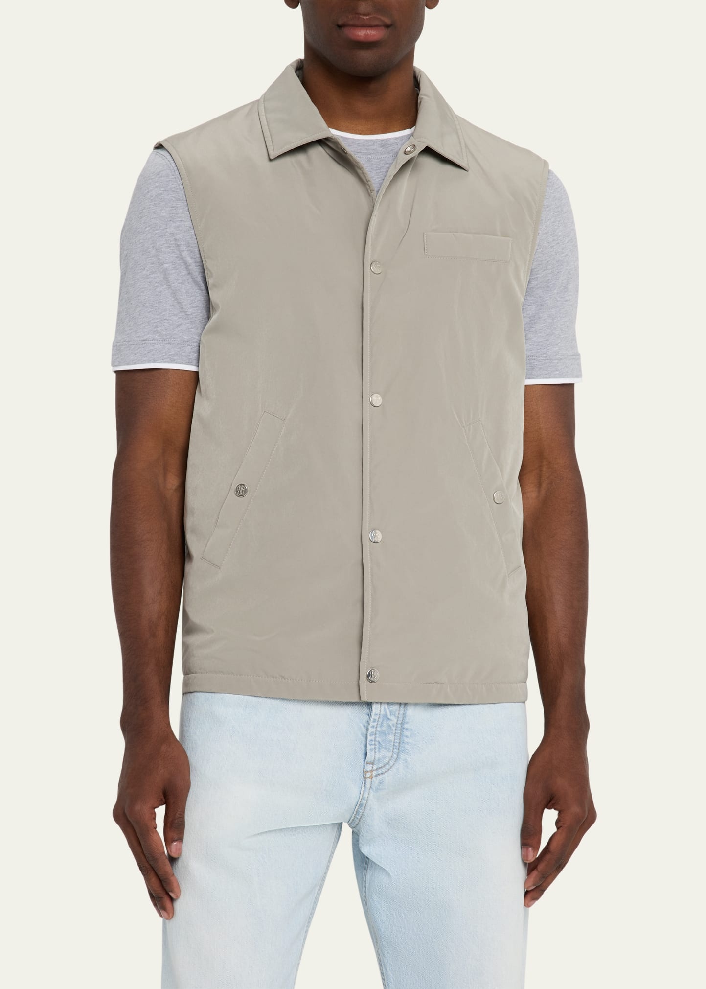 Men's Water Resistant Snap-Front Vest - 4