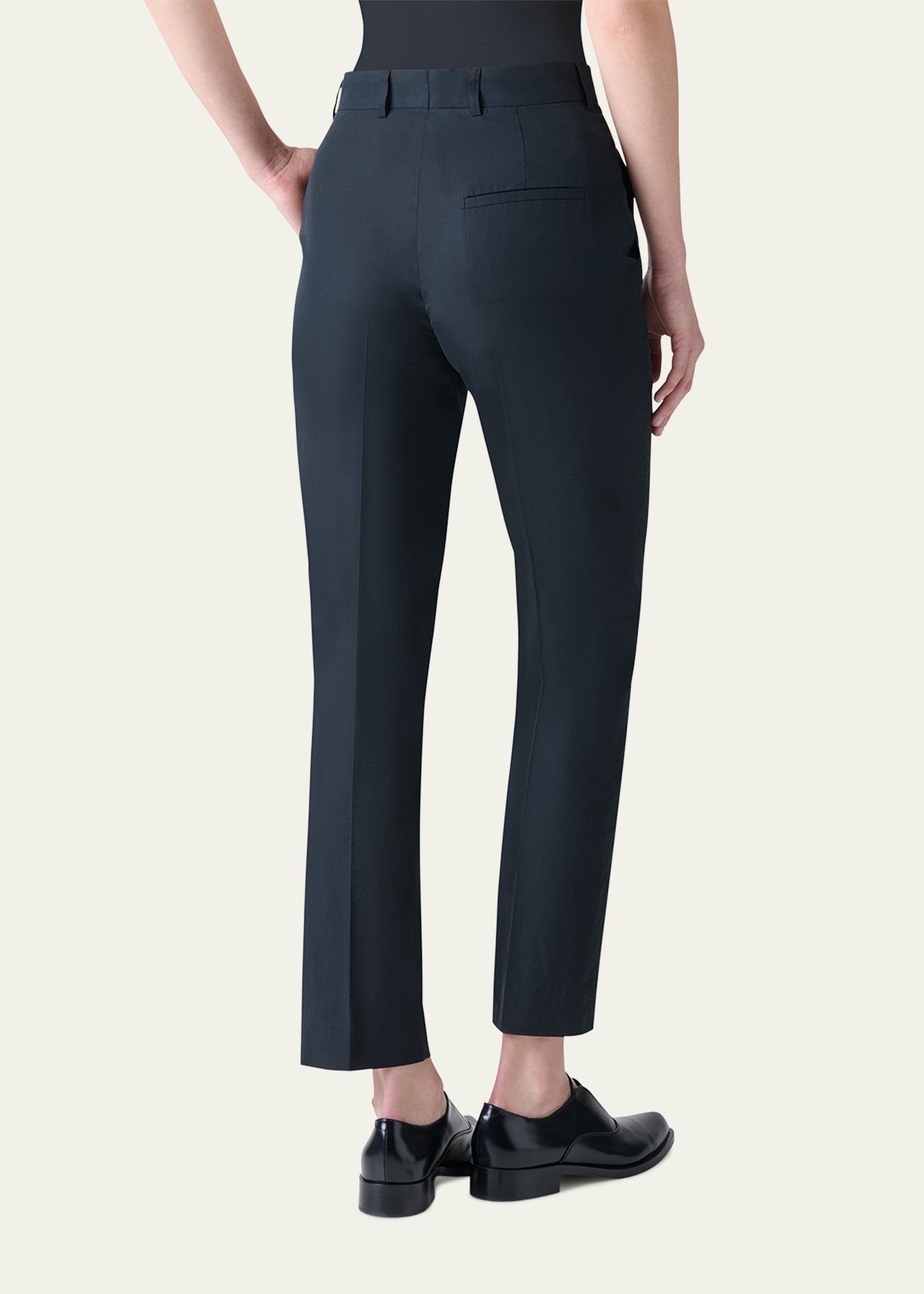 Flavin Cotton Poplin Tapered-Leg Ankle Pants - 3