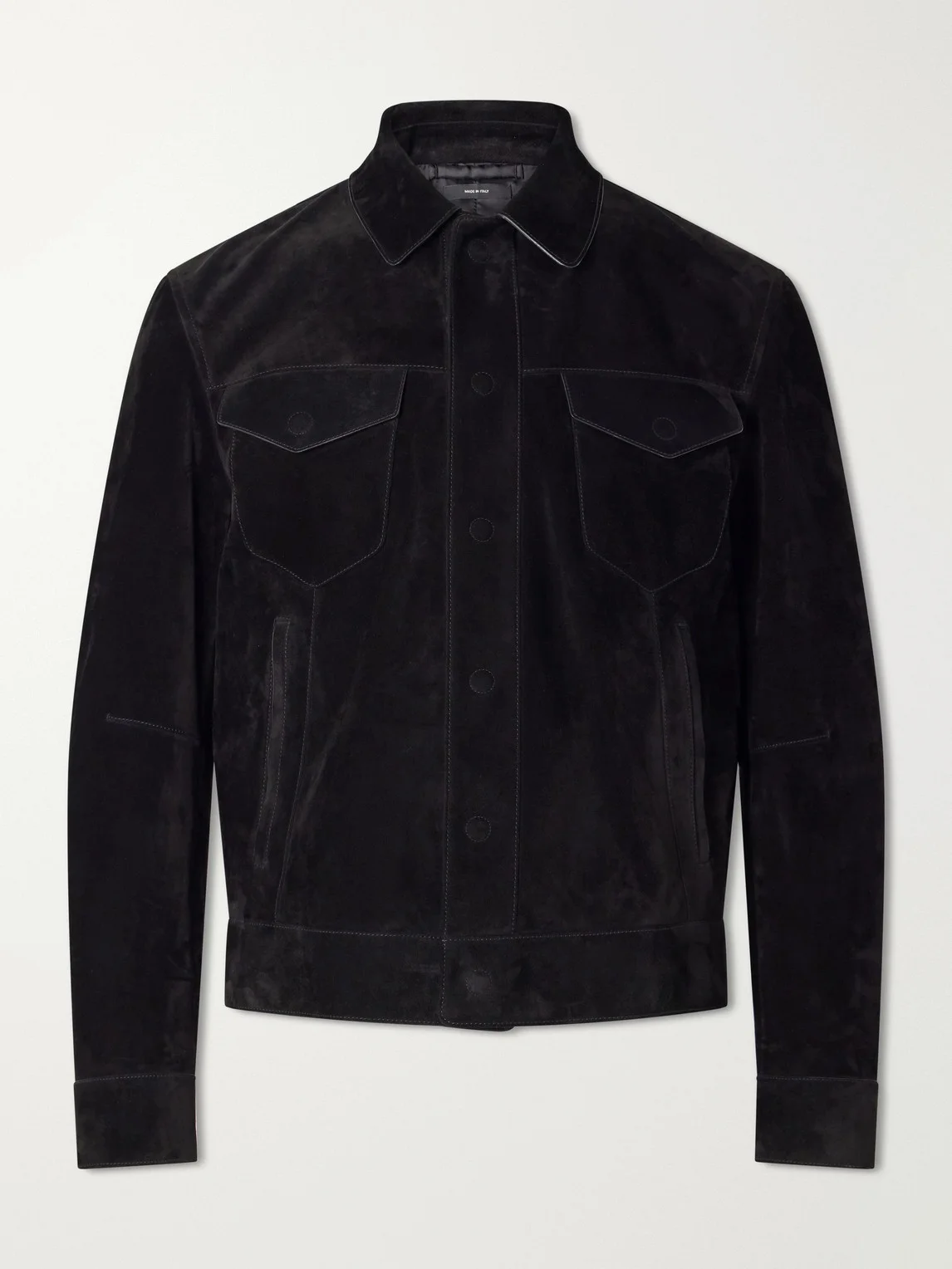 Slim-Fit Suede Jacket - 1